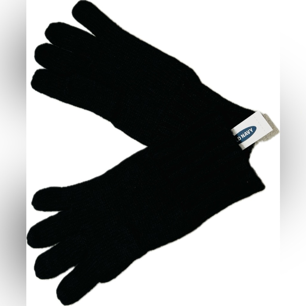 Old Navy Classic Black Knit Gloves